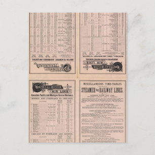 Carte Postale Page de texte Ligne aérienne Montréal et Boston
