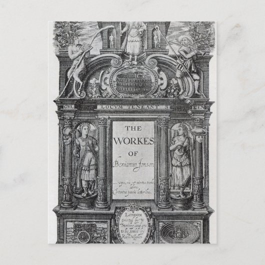 Carte Postale Page de titre à 'The Works of Benjamin Jonson' (Devant)