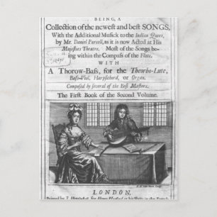 Carte Postale Page de titre de 'Deliciae Musicae'