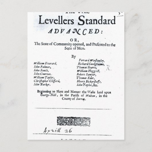 Carte Postale Page de titre de la norme True Levelers (Devant)