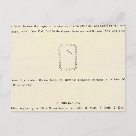 Carte Postale Page de titre de l'Atlas indexé Verso (Devant)