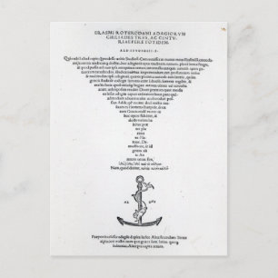 Carte Postale Page de titre des Adages d'Erasmus