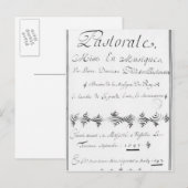Carte Postale Page de titre du 'Pastorale' (Devant / Derrière)