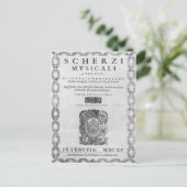 Carte Postale Page de titre du 'Scherzi Musicali' (Debout devant)