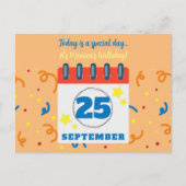 Carte Postale Page du calendrier Célébration d'anniversaire du 2 (Devant)