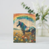 Carte Postale Page du dictionnaire Vintage Rainbow Mustang (Debout devant)