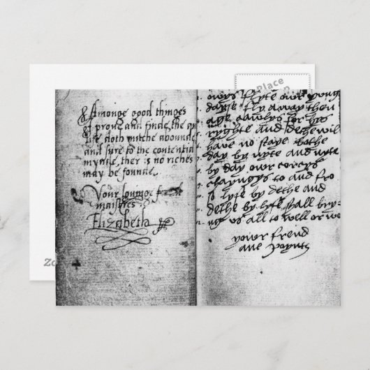 Carte Postale Page du manuscrit (Devant / Derrière)