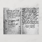 Carte Postale Page du manuscrit (Devant)