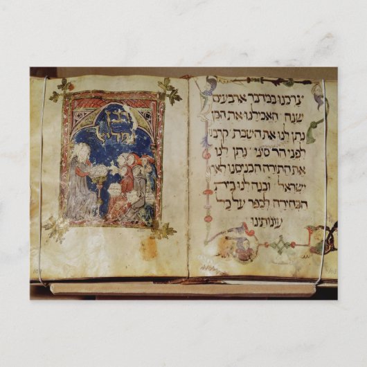 Carte Postale Page d'un Haggadah (Devant)