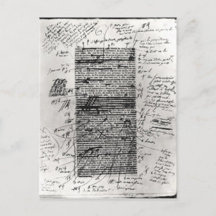 Carte Postale Page d'une des oeuvres de Balzac