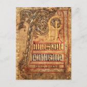 Carte Postale Page initiale des évangiles de Lichfield, c.720 (Devant)