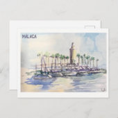 Carte Postale Pages Skethchbook. Málaga (Devant / Derrière)