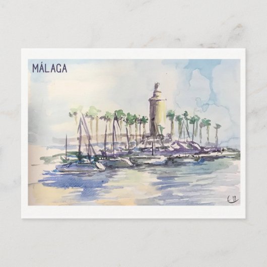 Carte Postale Pages Skethchbook. Málaga (Devant)