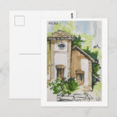 Carte Postale Pages Skethchbook. Malaga. Marques (Devant / Derrière)