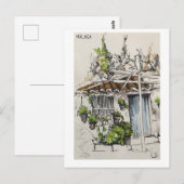 Carte Postale Pages Skethchbook. Málaga. Marques (Devant / Derrière)