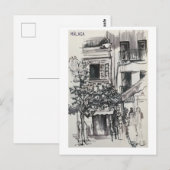 Carte Postale Pages Skethchbook. Malaga. Marques (Devant / Derrière)