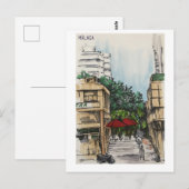 Carte Postale Pages Skethchbook. Malaga. Marques (Devant / Derrière)