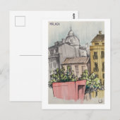 Carte Postale Pages Skethchbook. Malaga. Marques (Devant / Derrière)