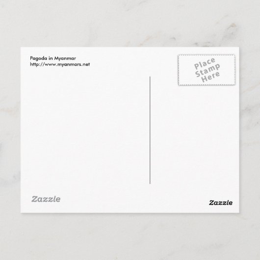 Carte Postale Pagode (Dos)