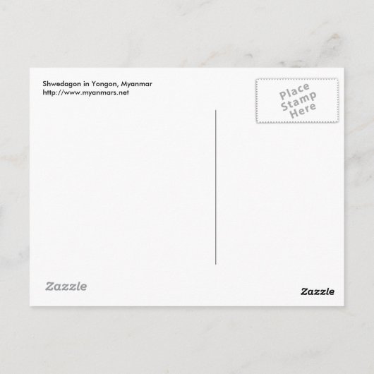 Carte Postale Pagode (Dos)