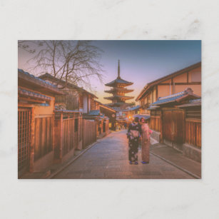 Carte Postale Pagode à Dusk à Kyoto Japon
