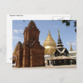 Carte Postale Pagode au Myanmar (Devant / Derrière)