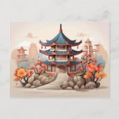 Carte Postale Pagode chinoise traditionnelle (Devant)