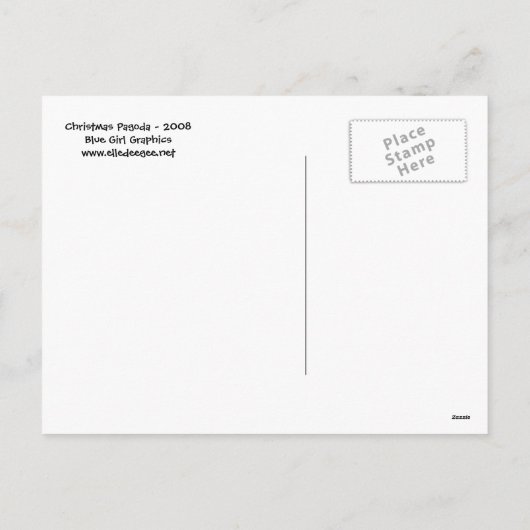 Carte postale Pagode de Noël (Dos)