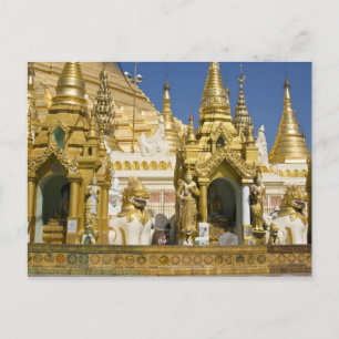 Carte Postale Pagode de Shwedagon (Paya), grand site de temple q