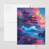 Carte Postale Pagode Dreamwave au bord de la mer (Devant / Derrière)