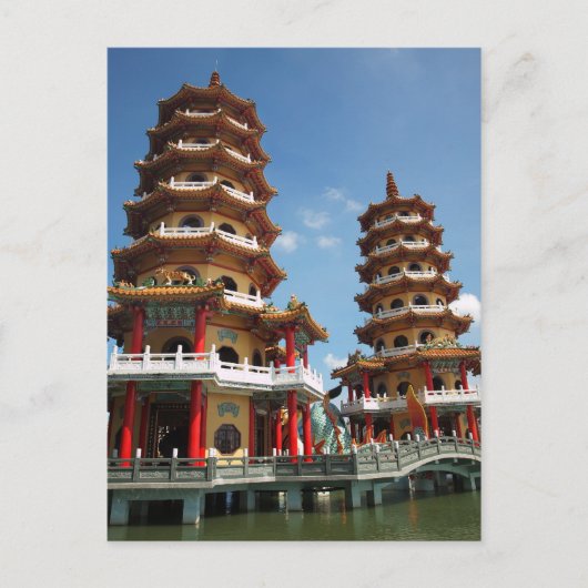 Carte Postale Pagode du Tigre et du Dragon à Kaohsiung (Devant)