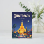 Carte Postale Pagode Shwedagon Myanmar (Debout devant)