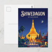 Carte Postale Pagode Shwedagon Myanmar (Devant / Derrière)