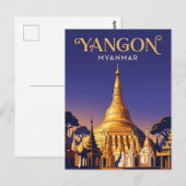Carte Postale Pagode Shwedagon Myanmar (Devant / Derrière)