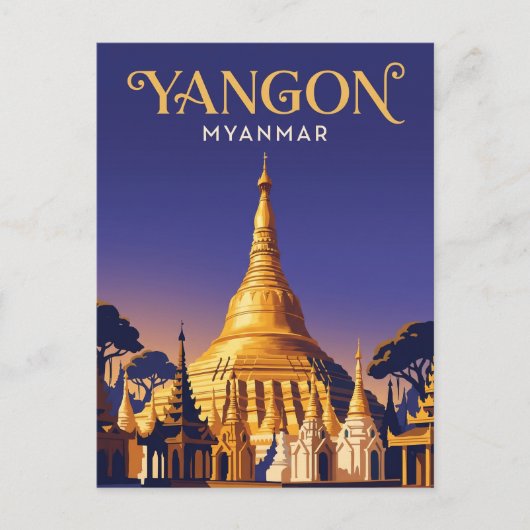 Carte Postale Pagode Shwedagon Myanmar (Devant)