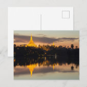 Carte Postale Pagode Shwedagon, Myanmar, Yangon (Devant / Derrière)