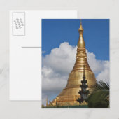 Carte Postale Pagode Shwedagon, Yangon, Myanmar (Devant / Derrière)