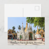Carte Postale Pagode Shwedagon, Yangon, Myanmar. (Devant / Derrière)