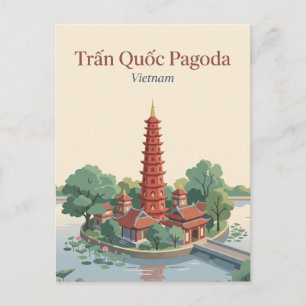Carte Postale Pagode Trấn Quốc Viêt Nam