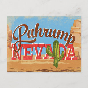 Carte Postale Pahrump Nevada Cartoon Vintage voyage du désert