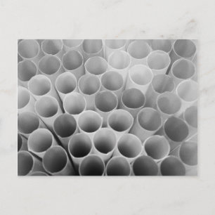 Carte Postale Pailles pliables noires et blanches