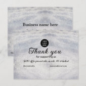 Carte Postale paillette bleue ajouter texte de logo merci de la (Devant / Derrière)