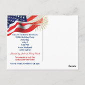 Carte Postale Paillettes de fête pour le 250e anniversaire de l' (Dos)