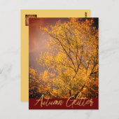 Carte postale Paillettes de Lumière d'Automne (Devant / Derrière)