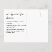 Carte Postale Paillettes dorées Logo Merci Entreprise (Dos)