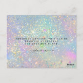 Carte Postale Paillettes élégantes scintillement holographique g (Dos)