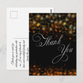 Carte Postale Paillettes et Étoiles colorés Merci (Devant / Derrière)