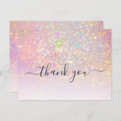 Carte Postale Paillettes holographiques Glam Elegant Étincelle M (Devant / Derrière)