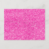 Carte Postale Paillettes Rose Chaud (Devant)