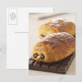 Carte Postale pain au chocolat (Devant / Derrière)